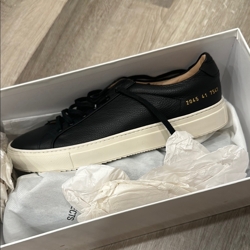 Common Projects Black Leather Sneakers